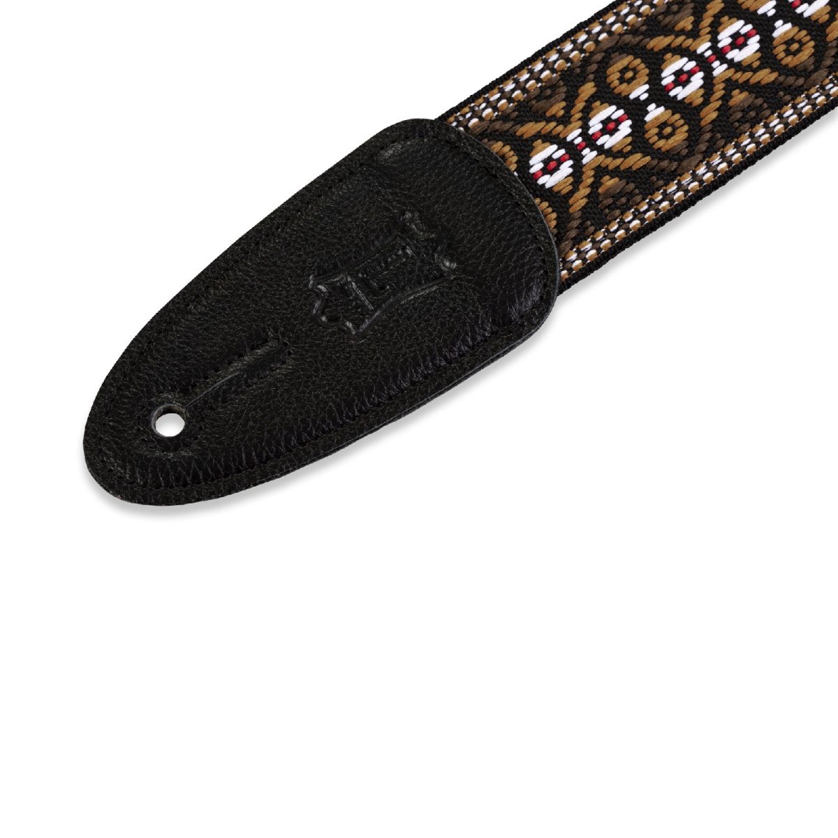 Levy's - 2'' 60s Hootenanny Guitar Strap – Prints Series - M8HT-20 - Brown Tip