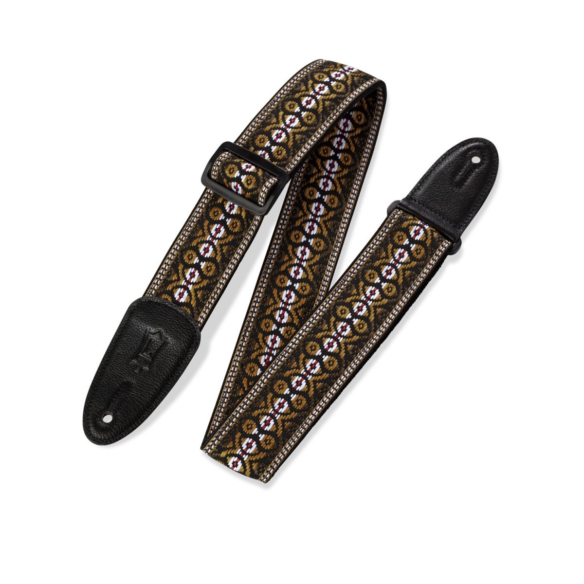 Levy's - 2'' 60s Hootenanny Guitar Strap – Prints Series - M8HT-20 - Brown