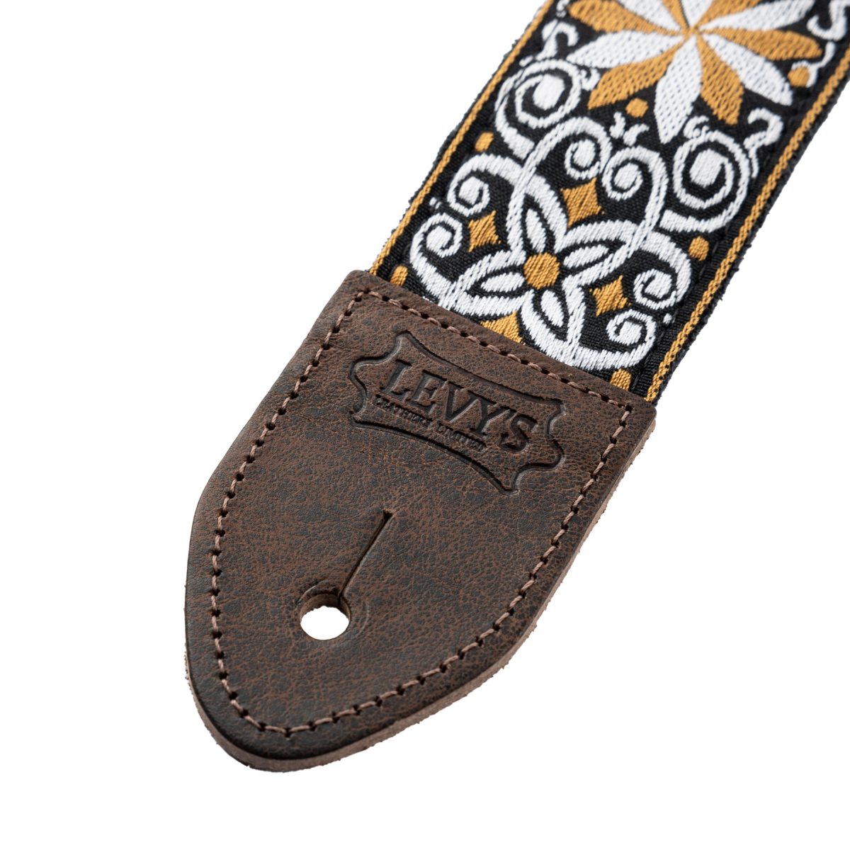 Levy's - Yellow & White Vintage Hootenanny Strap #M8HTV-13