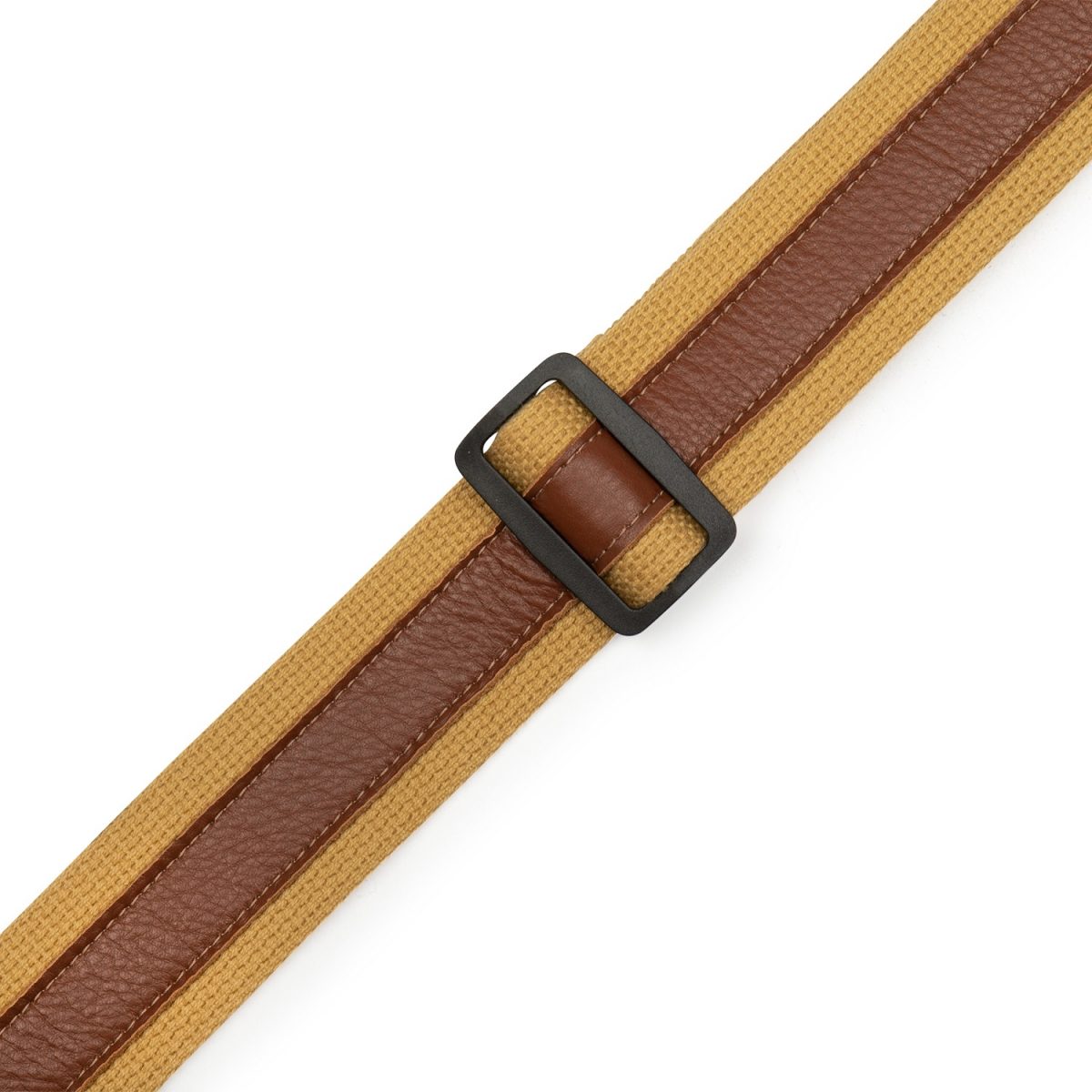 Levy's - Cotton Combo Guitar Strap – Tan Cotton with Tan Leather Strip – MC2CG-TAN-TAN Texture