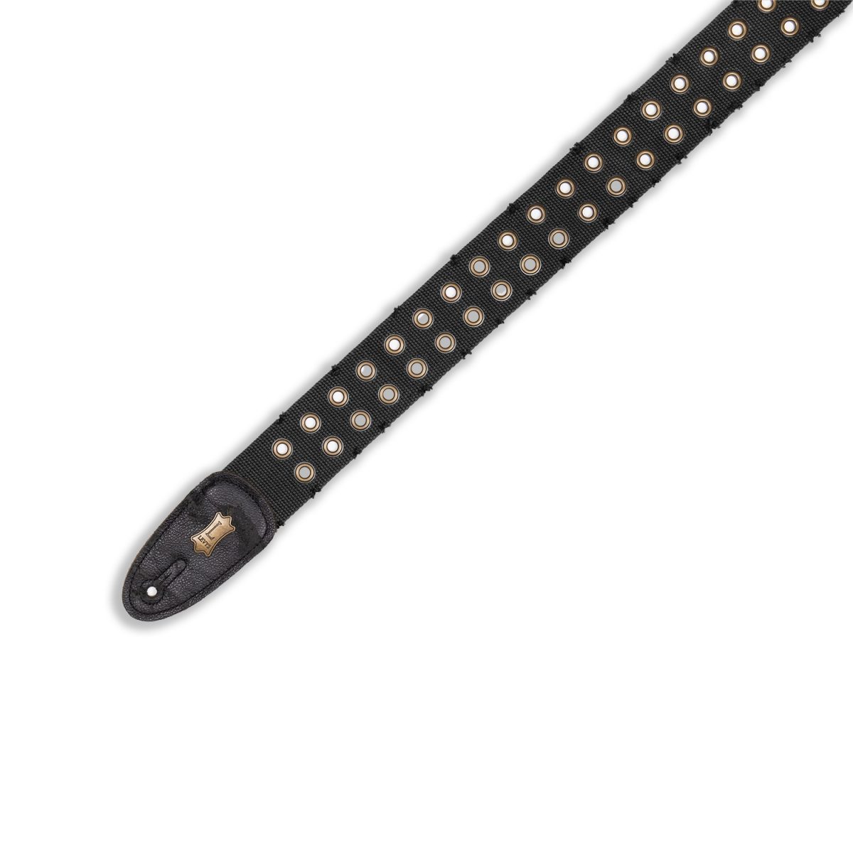 Levy's - 2″ Wide Black Cotton Guitar Strap – MC8TWEY-BLK Tip