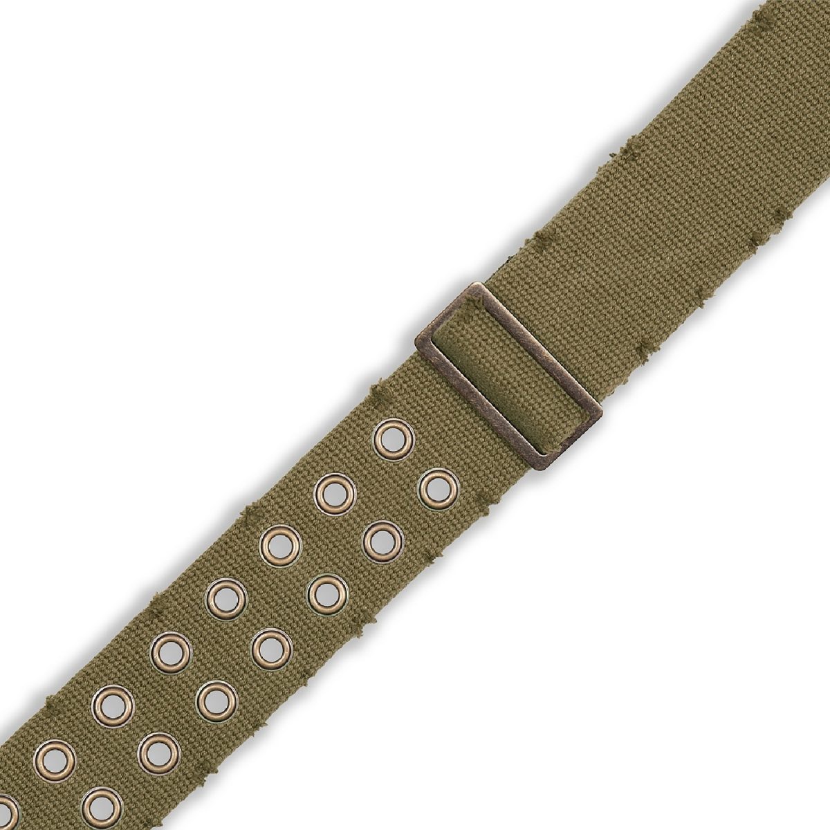 Levy's - 2″ Wide Black Cotton Guitar Strap - Green Strap
