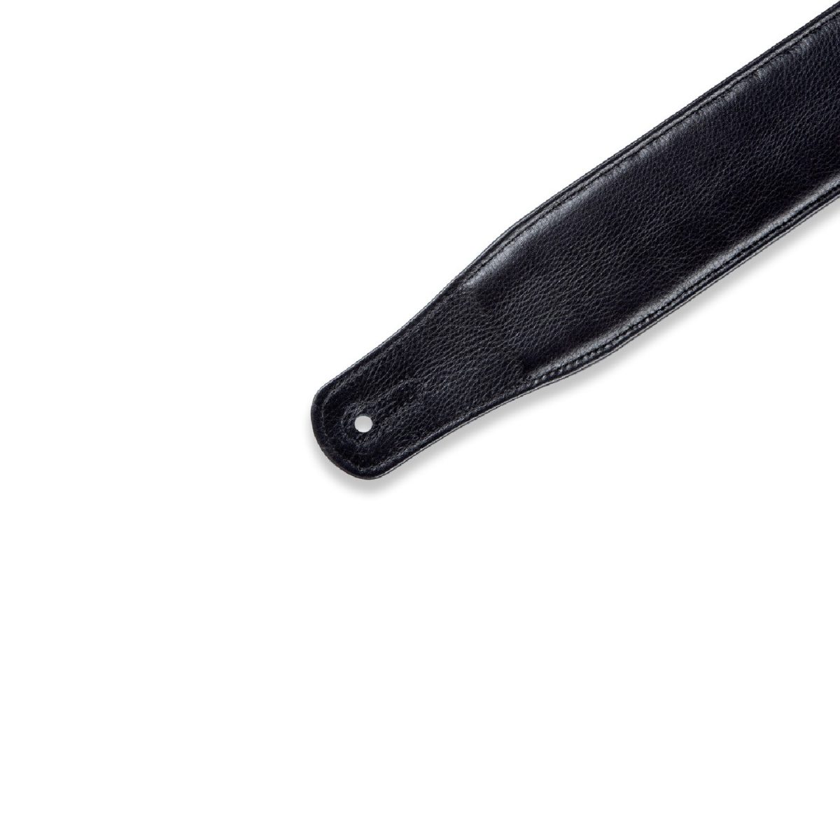 Levy's - Amped Grill Cloth 2-1/2" Leather Guitar Strap - Black/Black Tip Back