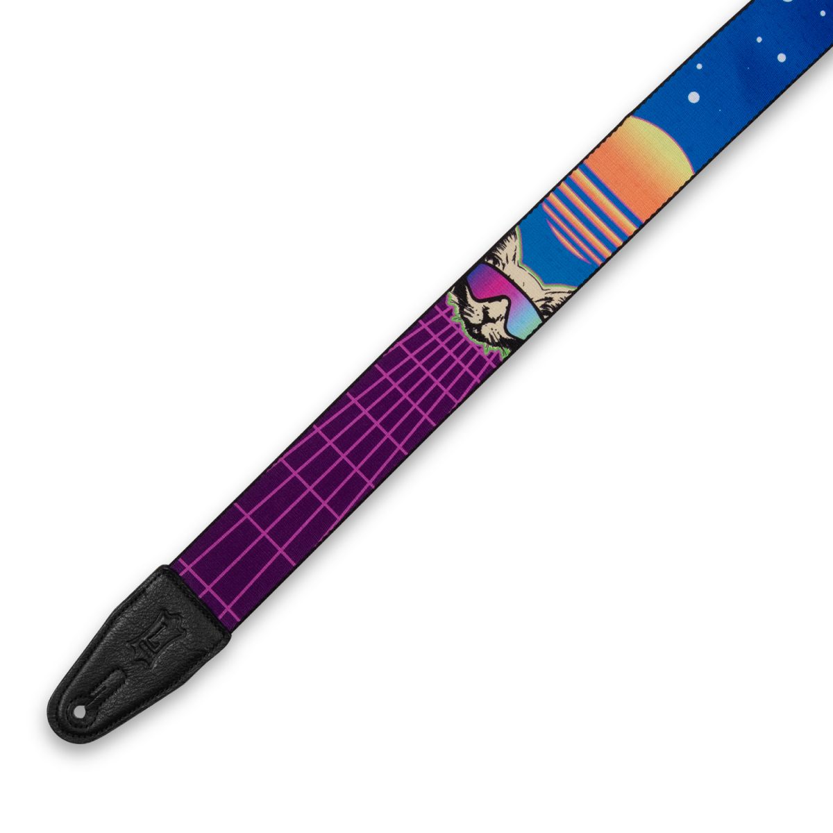 Levy's - Polyester Guitar Strap - Cyber Cat Tip