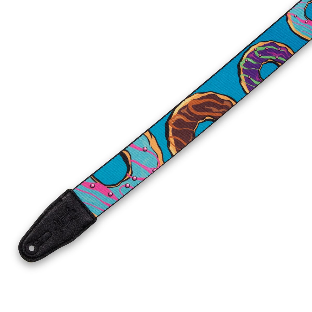 Levy's - Polyester Guitar Strap - Glazed Donuts Tip