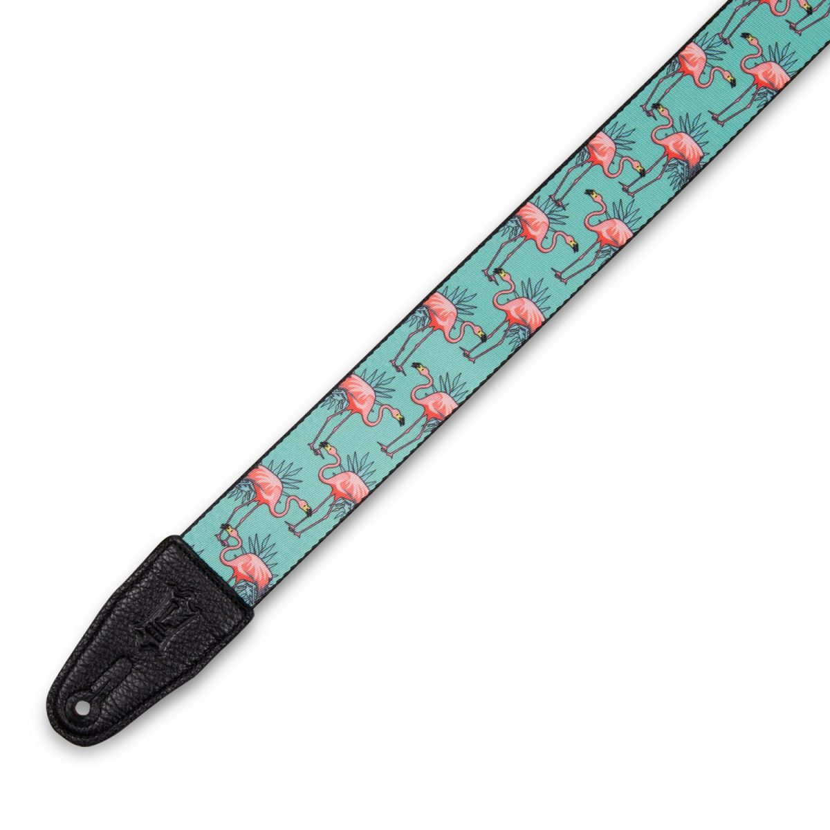 Levy's - Polyester Guitar Strap - Flamingos Tip
