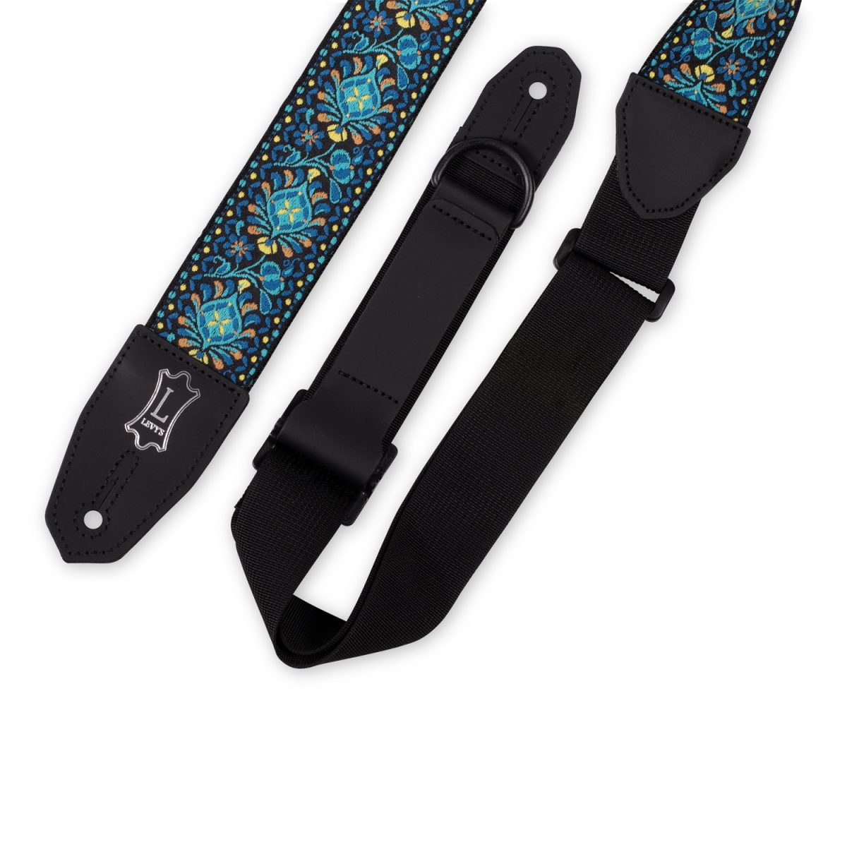 Levy's - Right Height Strap w/ Woven Blue Black Gold Motif Design