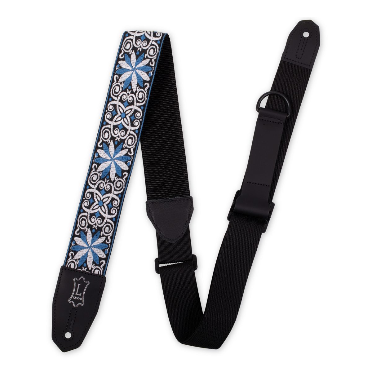 Levy's - Right Height Strap w/ Woven Blue White Black Motif
