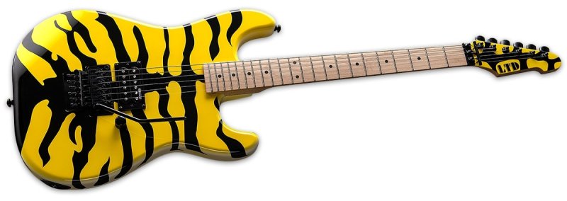 ESP - George Lynch Electric Guitar, Yellow W/ Tiger Graphic #LGL200MT