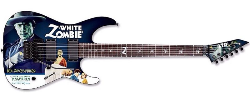 ESP - LTD Kirk Hammett Signature Series Electric Guitar White Zombie #LKHWZ