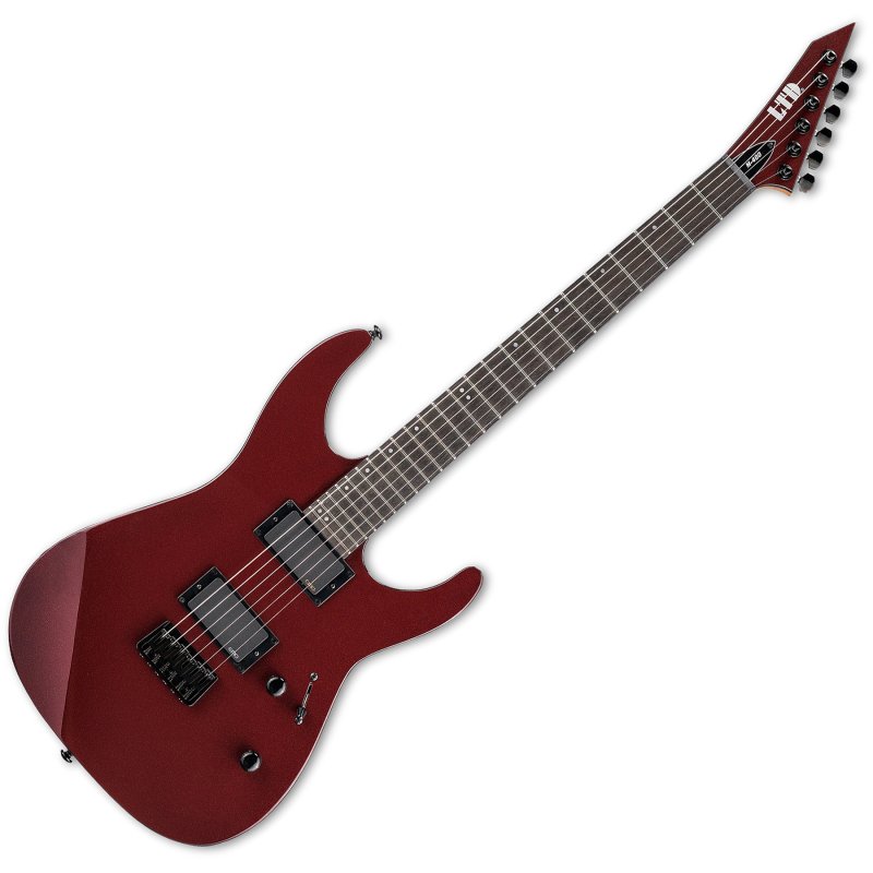 ESP - Electric Guitar with EMG 81/85 Active Pickups, String-Through Hardtail Bridge and Roasted Maple Neck, Scarlet Metallic #LM400HTSCM