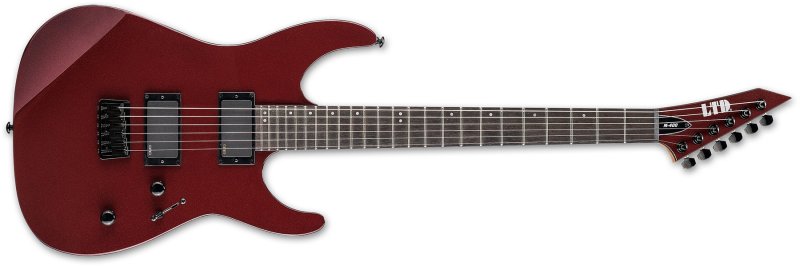 ESP - Electric Guitar with EMG 81/85 Active Pickups, String-Through Hardtail Bridge and Roasted Maple Neck, Scarlet Metallic #LM400HTSCM