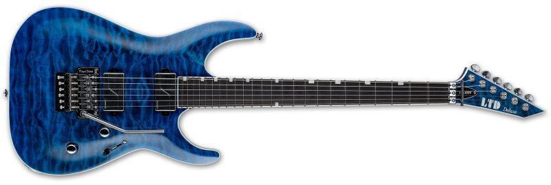 ESP - MH-1000 Electric Guitar, Black Ocean #LMH1000QMBLKOC