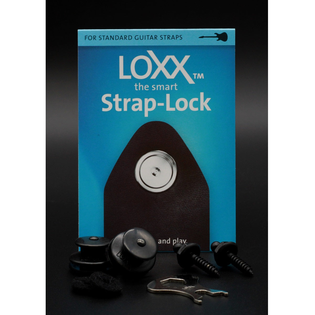 LOXX - Black Chrome Strap Lock System Set