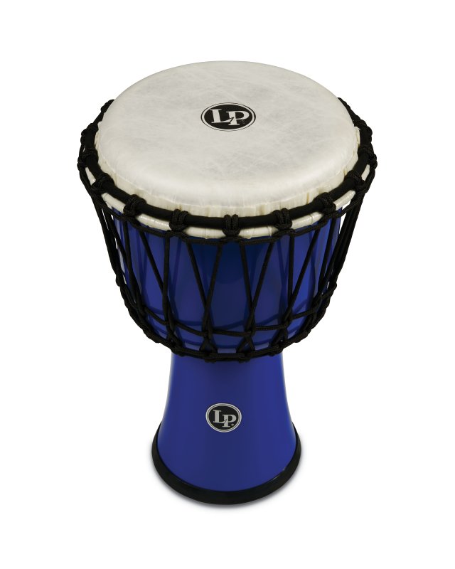 Latin Percussion - World 7" Rope Circle Djembe, Blue #LP1607BL