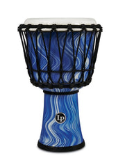 Latin Percussion - World 7" Rope Circle Djembe, Blue Marble #LP1607BM