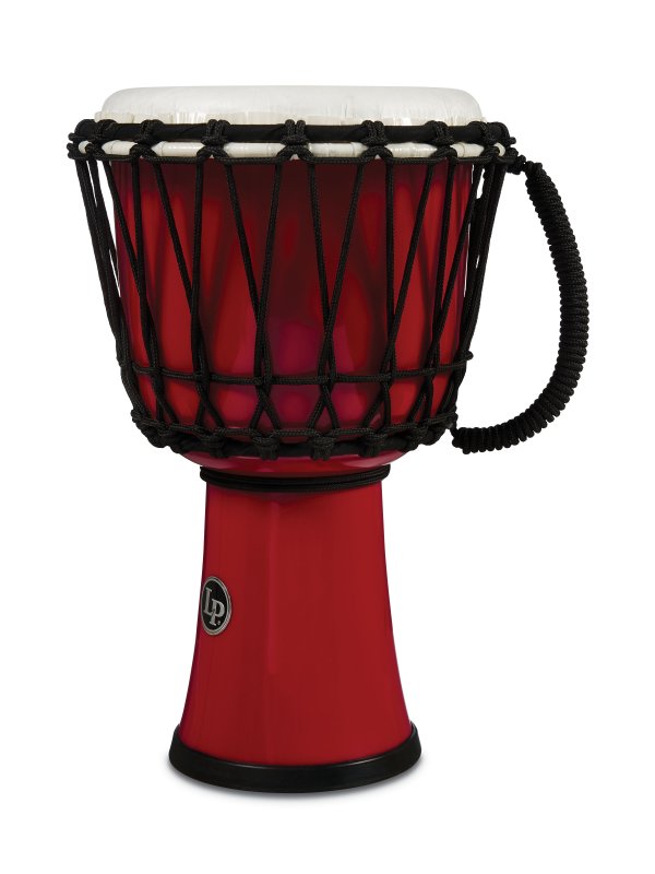 Latin Percussion - World 7" Rope Circle Djembe, Red #LP1607RD