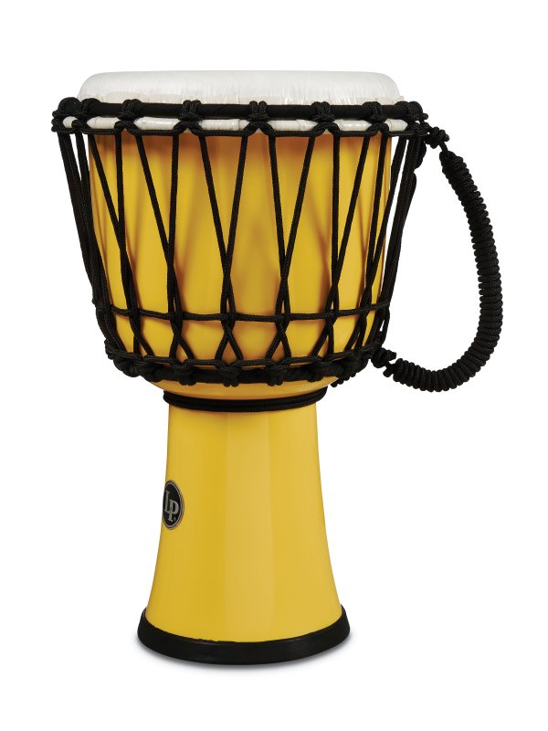 Latin Percussion - World 7" Rope Circle Djembe, Yellow #LP1607YL
