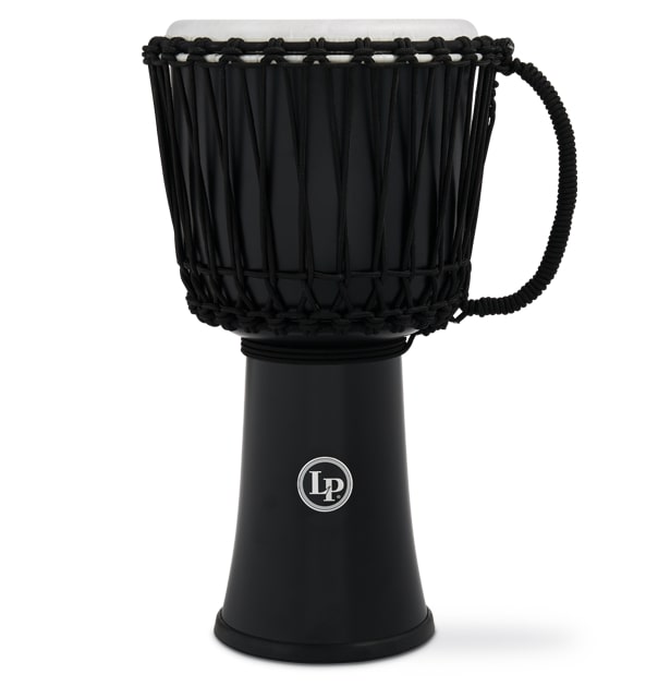 Latin Percussion - 10 Inch Rope Tuned Circle Djembe With Perfect-pitch Head, Black #LP2010-BK