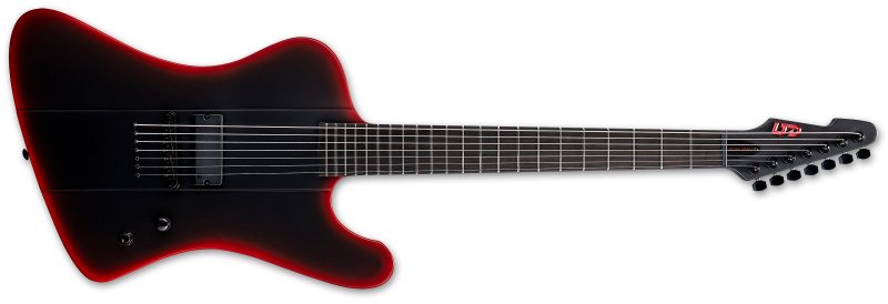 ESP - Phoenix-7 Baritone Black Metal 7-String Electric Guitar, Black Red Burst Satin #LPHX7BBKMIIBLKREDBS