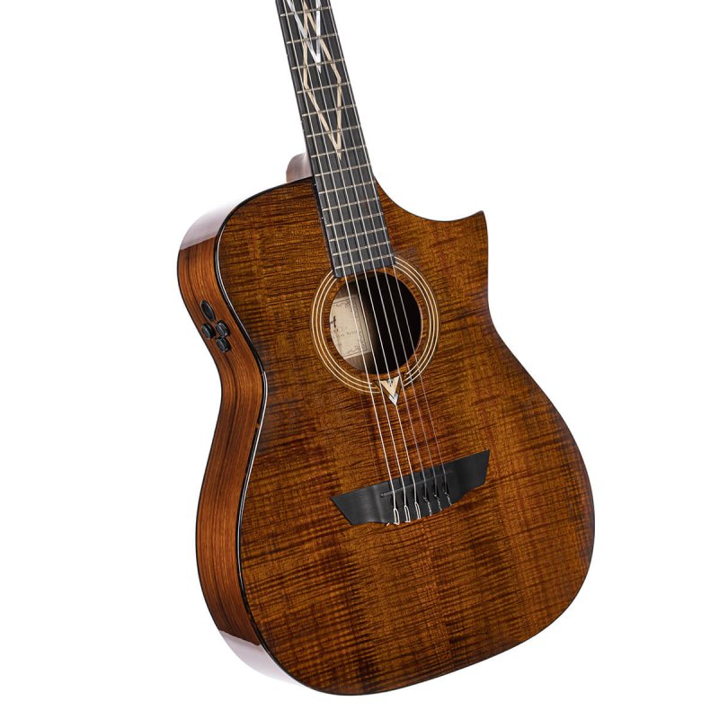 Cort - Luxe Nylon Frank Gambale Signature Acoustic Guitar #LUXE-NYLONII-BKB-CASE