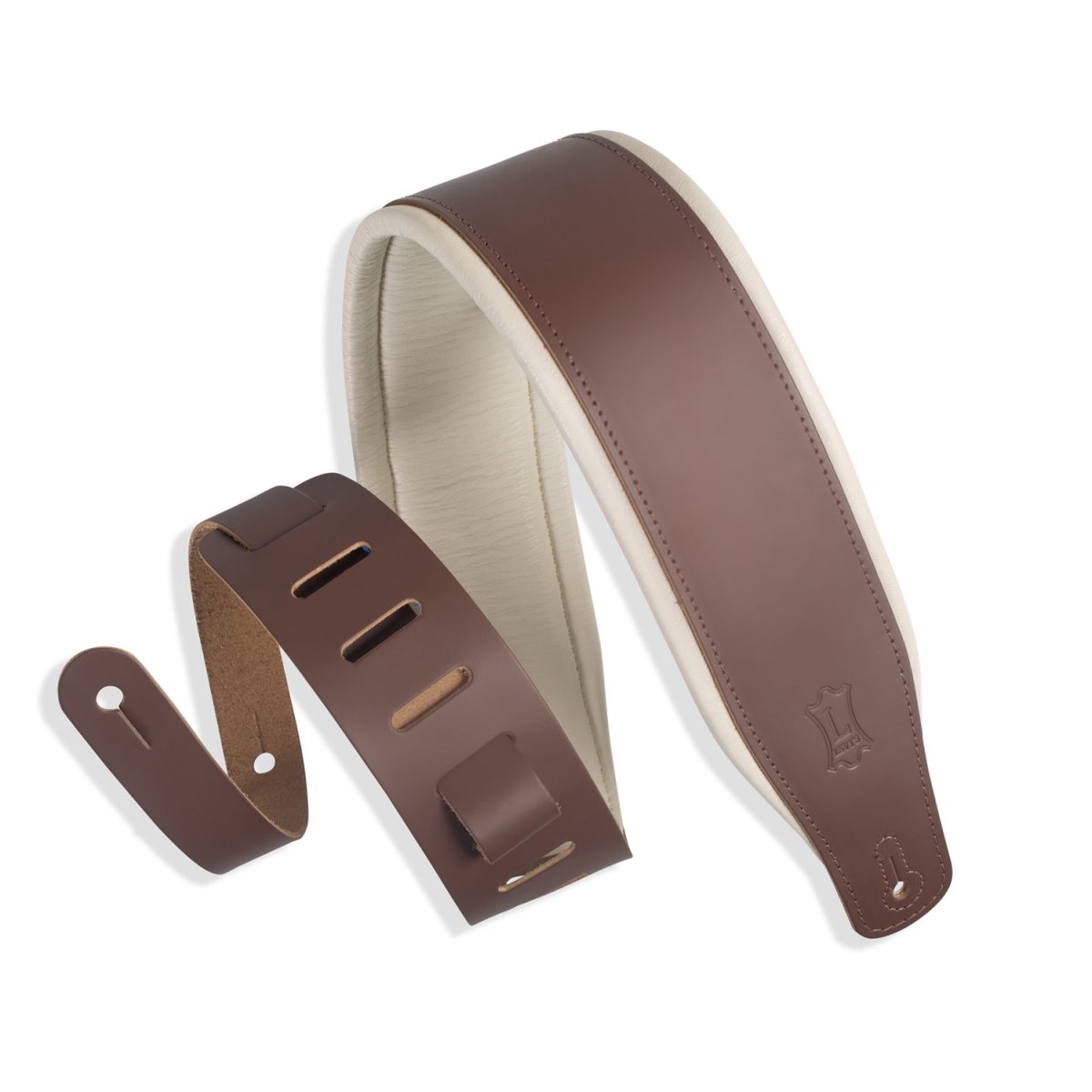 Levy's Classics Series Favorite Padded Two-Tone Leather Brown- Cream – M26PDBRNCRM