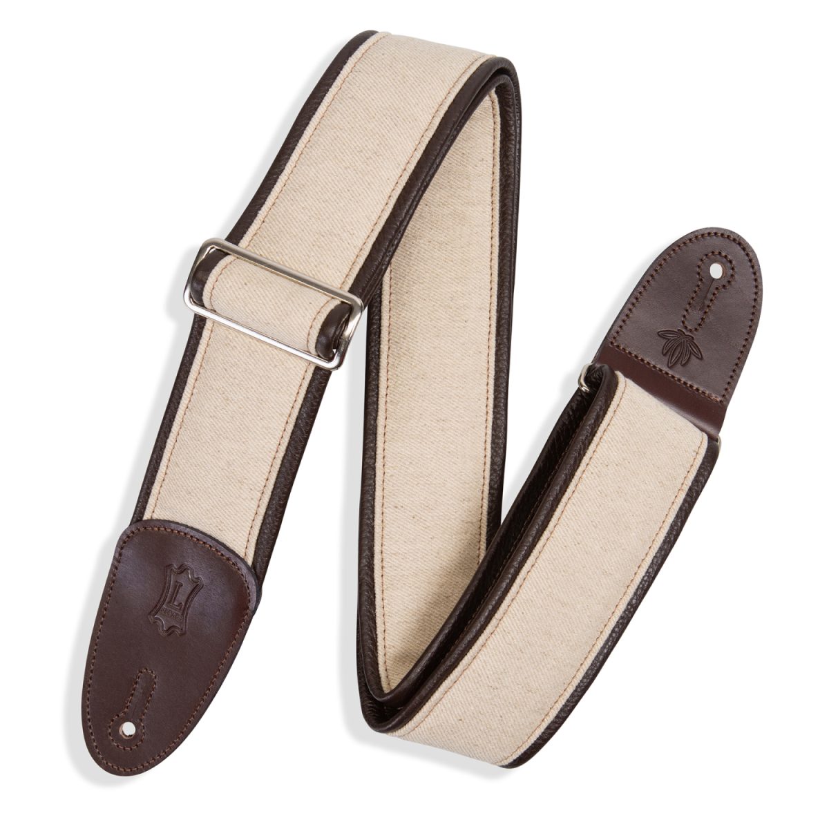 Levy's Deluxe Series - Padded Hemp Slider - Dark Brown-Natural - MHG7DBR