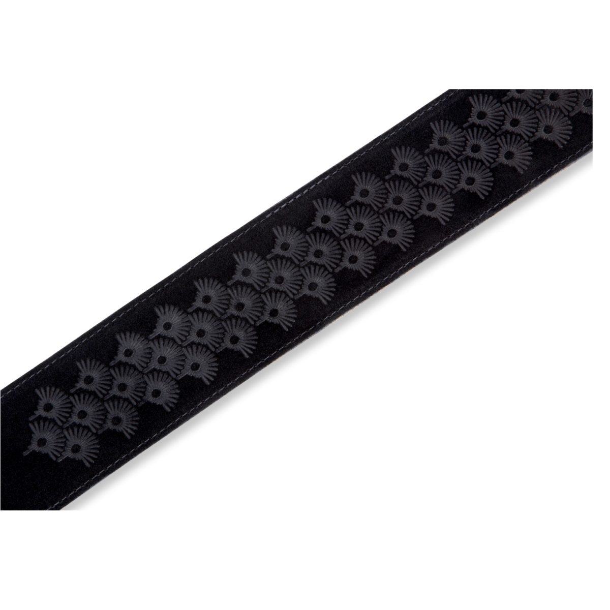 Levy's Textures Series - Dandelion Emboss Guitar Strap – Black - MS26DEBLK-prise2