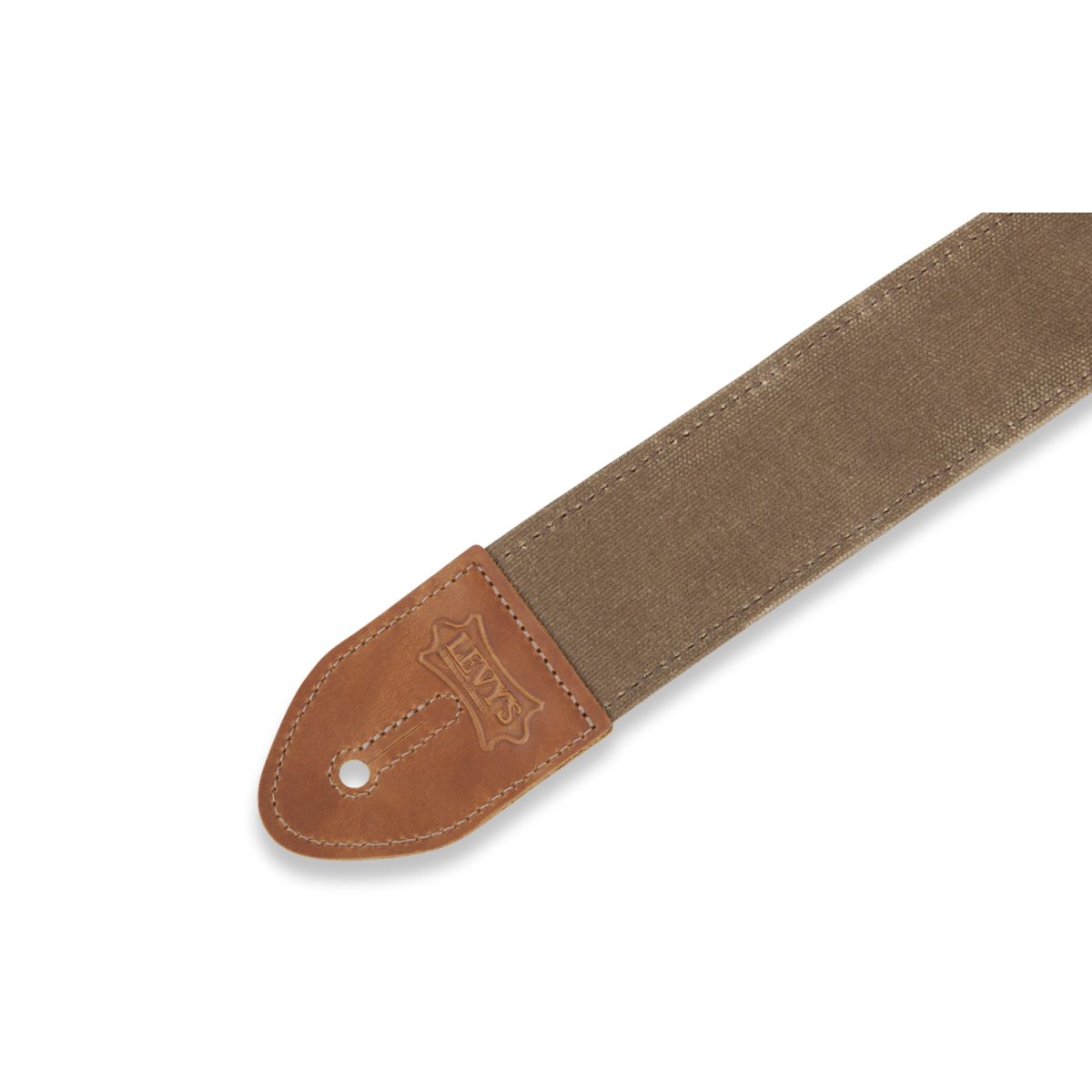 Levy's Textures Series Traveler’ Waxed Canvas Guitar Strap – M7WCTAN-front2