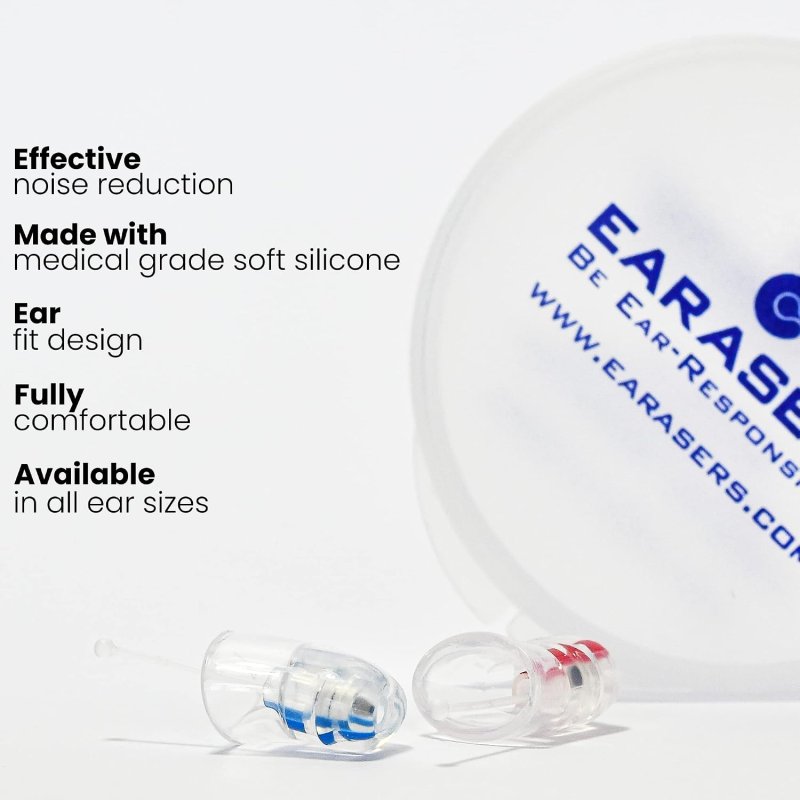 Earasers - Musicians Earplugs, X-Small (-19 dB Peak, NRR-5 | SNR-14) #M1-XS