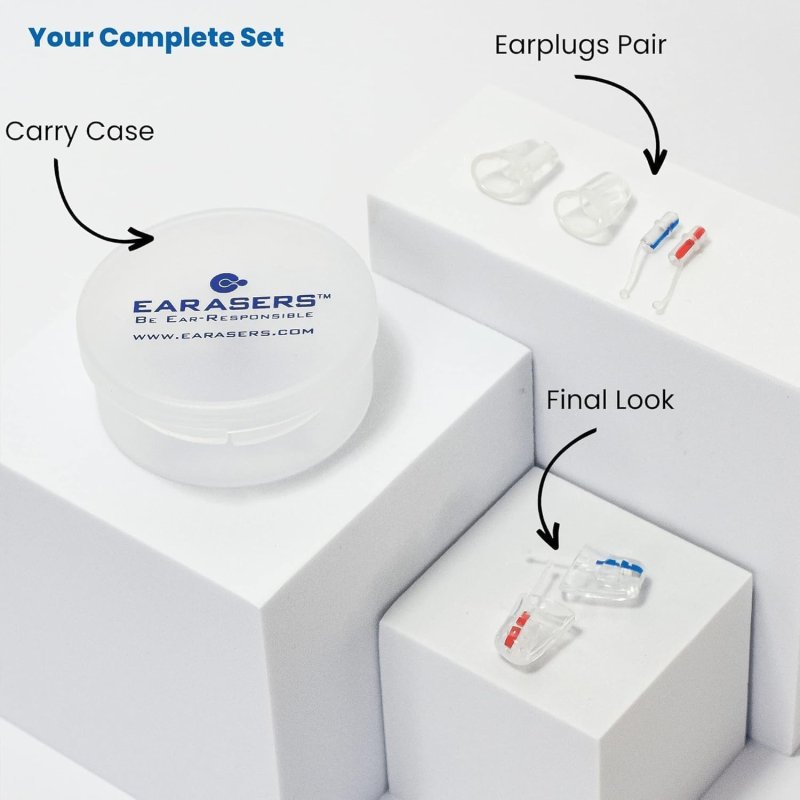 Earasers - Euro Musicians Earplugs, X-Small (-26 dB Peak, SNR-20) #M3-XS