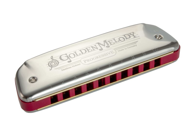 Hohner - Progressive Series Golden Melody Harmonica, A Major #M544BX-A