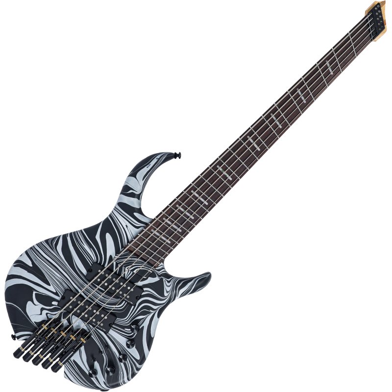 Sire - M6 Headless 5-String Bass Guitar with Marcus Heritage-3 Preamp and Gig Bag, Black swirl #M6-HDL-5-BKSWIRL