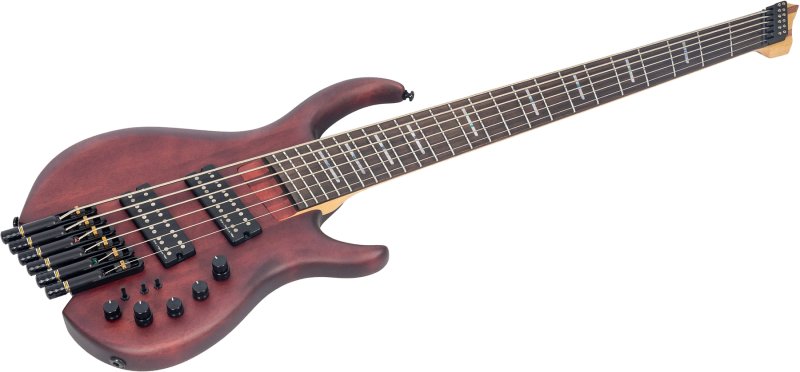 Sire - M6 Headless 6-String Bass Guitar with Marcus Heritage-3 Preamp, Mahogany Satin #M6-HDL-6-MAS