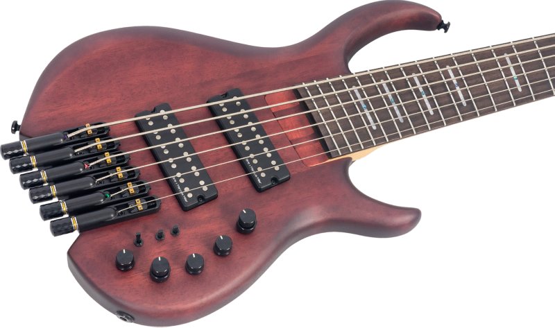Sire - M6 Headless 6-String Bass Guitar with Marcus Heritage-3 Preamp, Mahogany Satin #M6-HDL-6-MAS