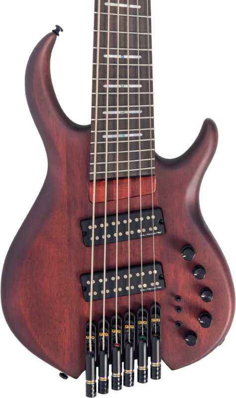 Sire - M6 Headless 6-String Bass Guitar with Marcus Heritage-3 Preamp, Mahogany Satin #M6-HDL-6-MAS