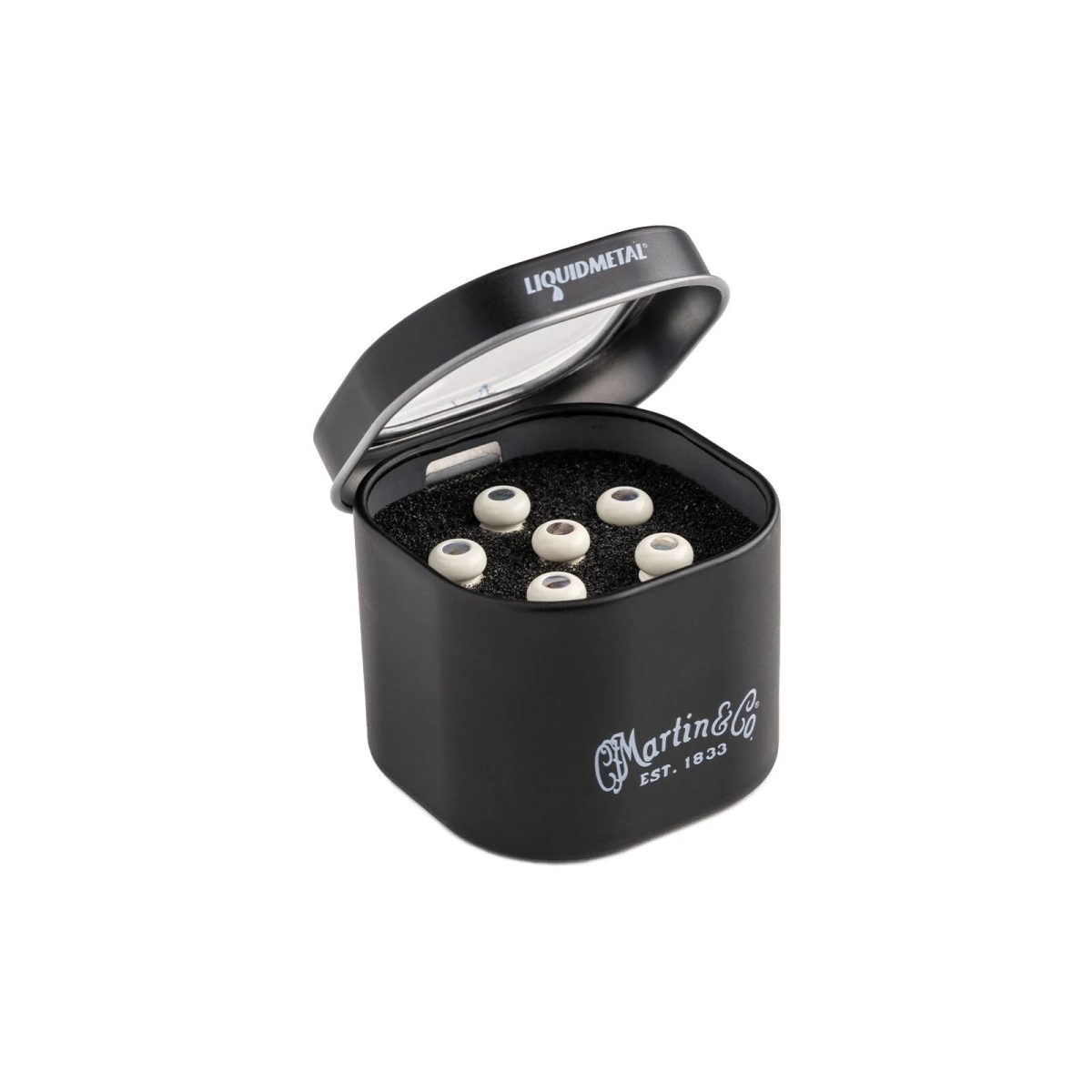 Martin - Luxe Liquidmetal Bridge Pins - Bone with Pearl #18APP0013