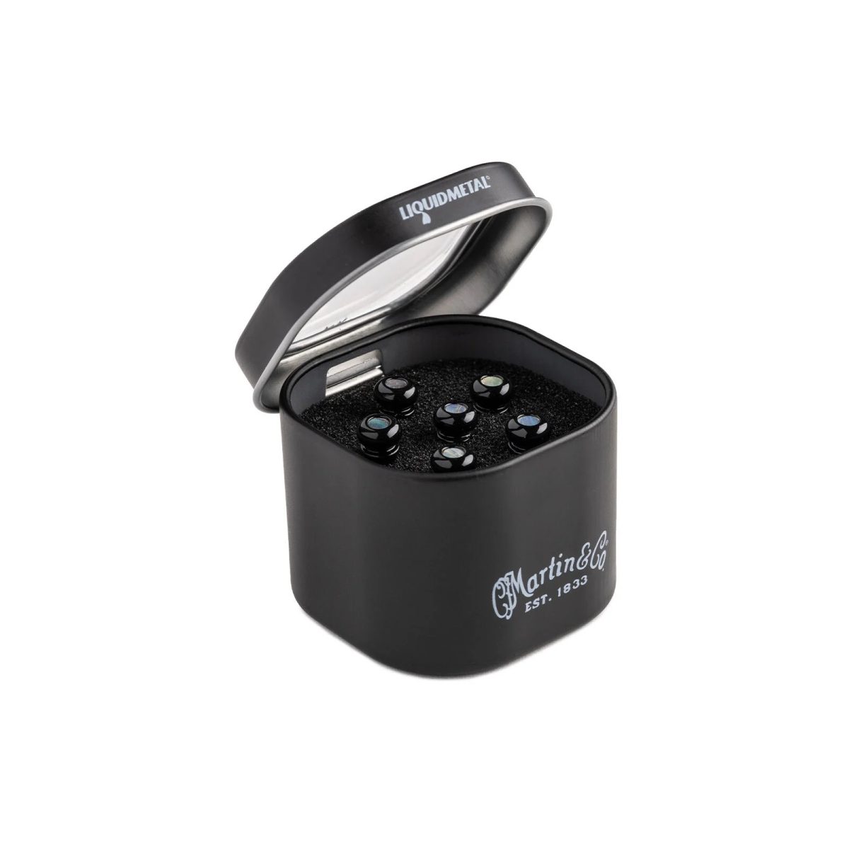 Martin - Luxe Liquidmetal Bridge Pins - Gloss Black with Pearl #18APP0015