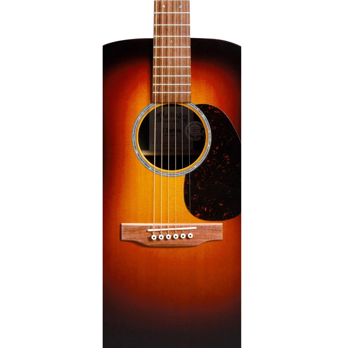 Martin - D-X2E Ziricote Burst - Spruce Top Acoustic-Electric X Series HPL Dreadnought
