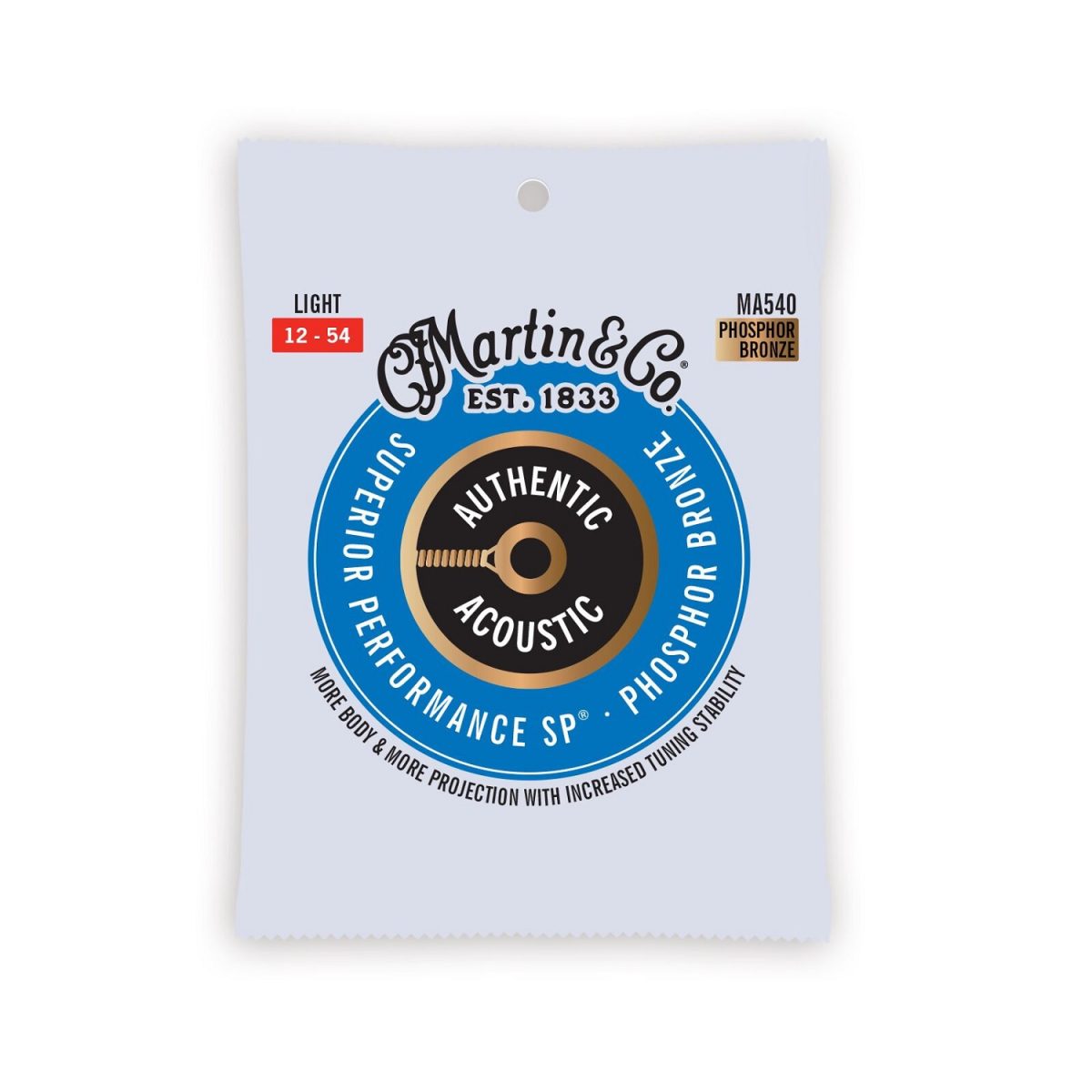 Martin - Authentic Acoustic SP® Guitar Strings Phospor Bronze 12-54