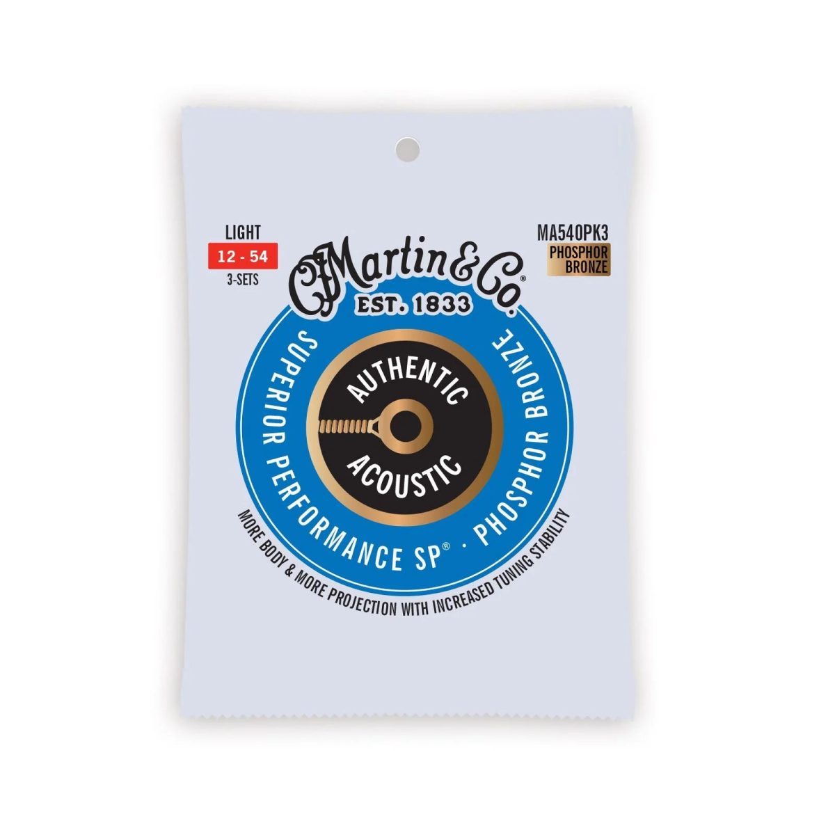 Martin - 3-Pack 12-54 Phosphor Bronze - Light MA540PK3