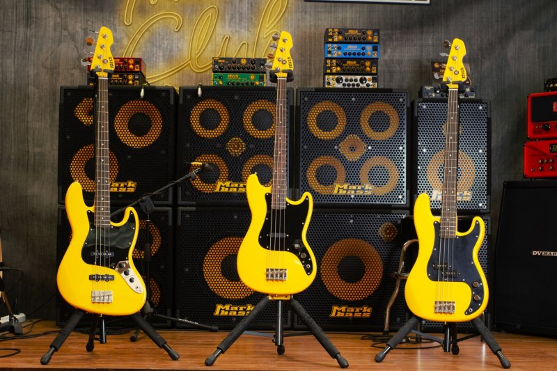 Markbass - 4-string P Style 34" Scale Electric Bass With Split-Coil PU & Bag, Yellow #MB-YELLOW-PB