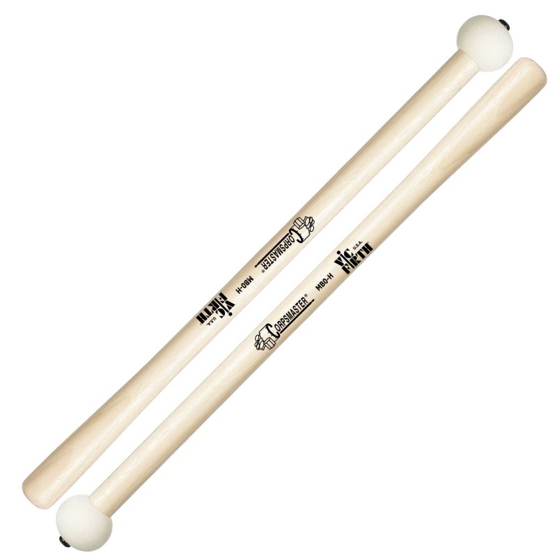 Vic Firth - MB0H Corpsmaster Extra Small Hard Felt Marching Bass Drum Mallets #MB0H