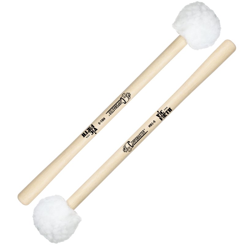 Vic Firth - MB1S Corpsmaster Small Puff Marching Bass Drum Mallets #MB1S
