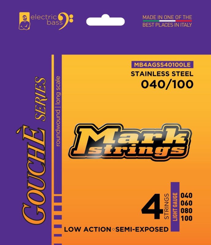 Markbass - Andrew Gouchè Signature Stainless Steel 4-String Electic Bass Strings (40-100) #MB4AGSS40100LE