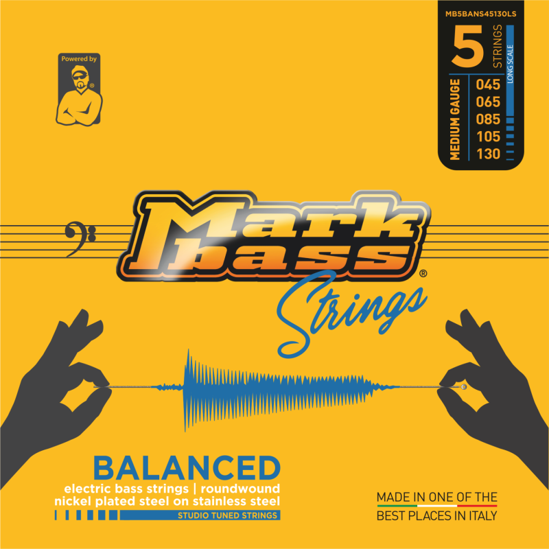 Markbass - Nickel Plated Steel On Stainless Steel Studio Tuned Bass String (.045 - .130) #MB5BANS45130LS