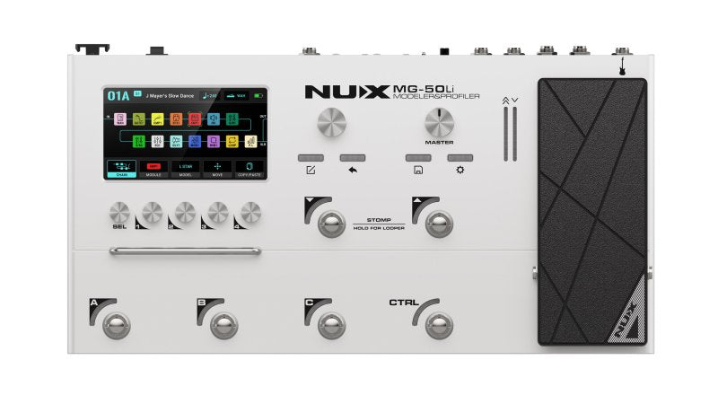 NUX - Amp Modeler and Guitar Effects Processor, White #MG-50LI-WH