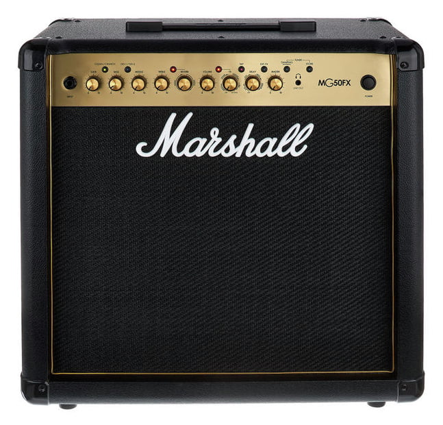 Marshall - 50-watt, 4-channel 1x12" Guitar Combo Amplifier with 3-band EQ, Digital Effects/Reverb, FX Loop #MG50GFX