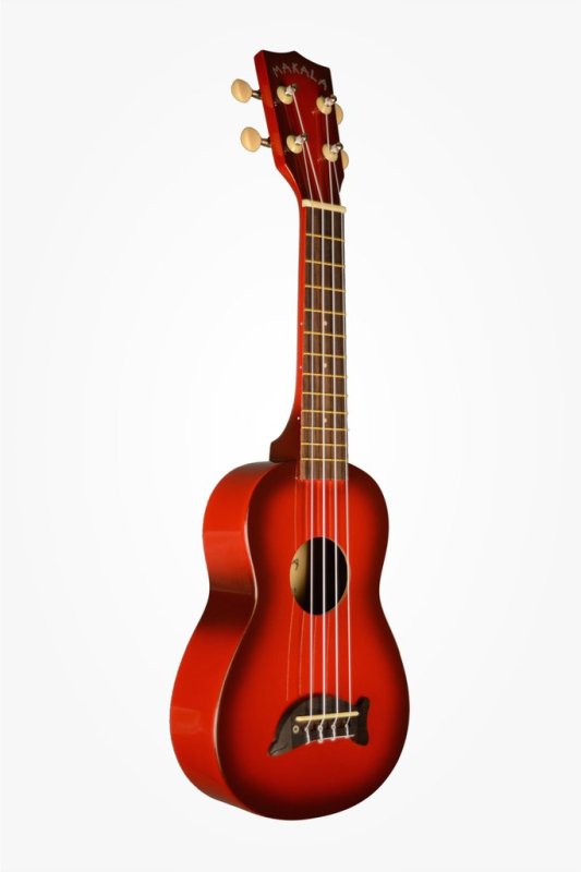 Kala - Red Burst Soprano Dolphin Ukulele #MK-SD-RDBURST