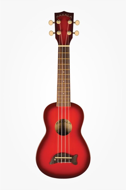 Kala - Red Burst Soprano Dolphin Ukulele #MK-SD-RDBURST